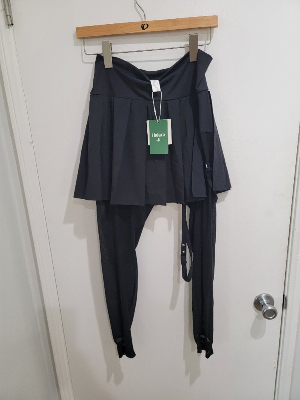 Breezeful™ High Waisted Pleated 2-in-1 Contrast Mesh Quick Dry Dance skirt